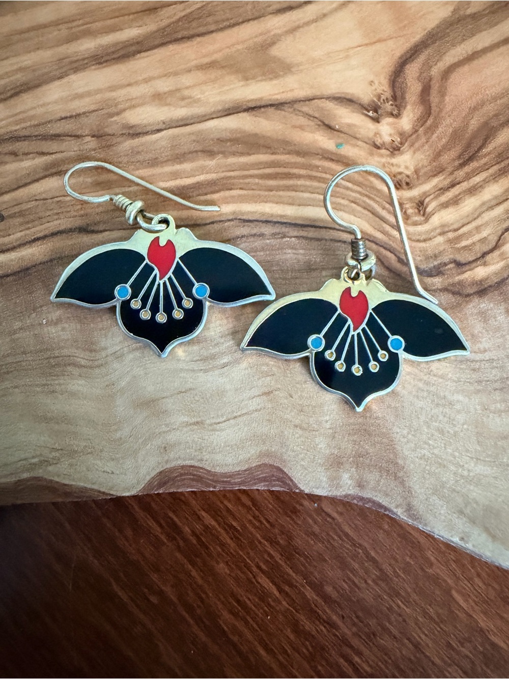 Laurel Burch “Desert Flower” Enamel Earrings